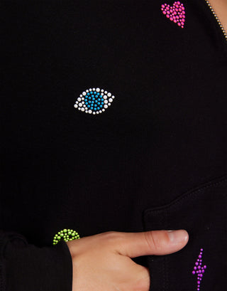 Shop Lauren Moshi Lachelle Neon Stud Elements Zipper Hoodie - Spoiled Brat  Online