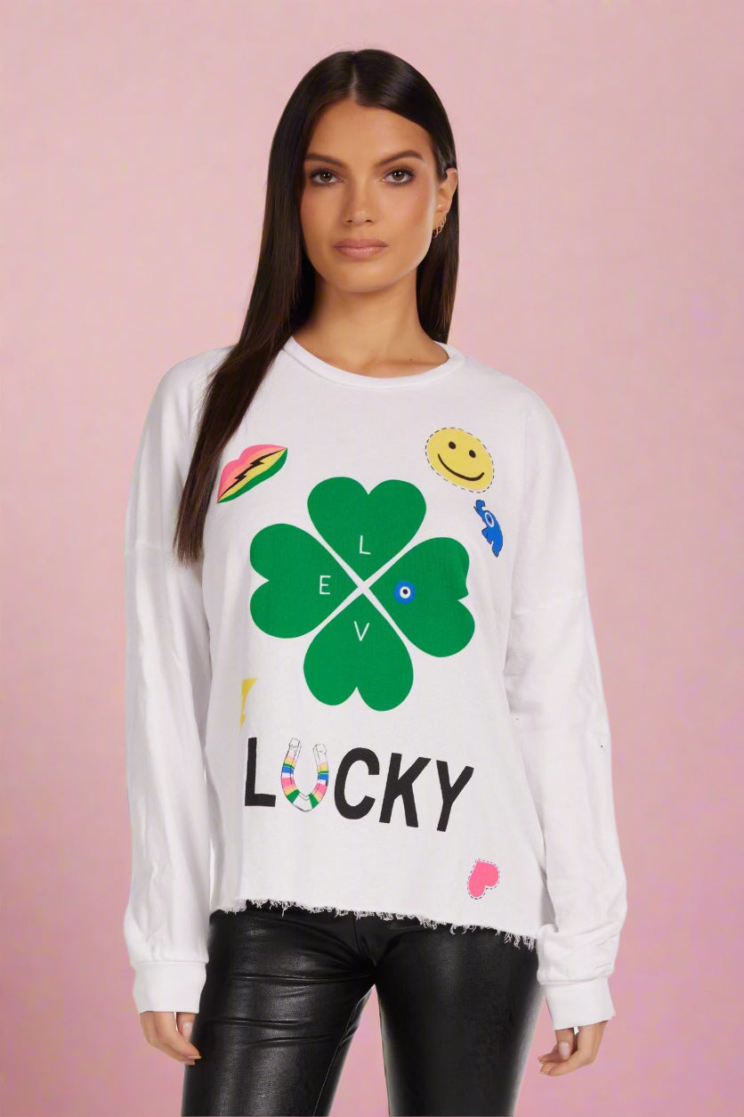 Lauren Moshi Lee Lucky Clover Sweater