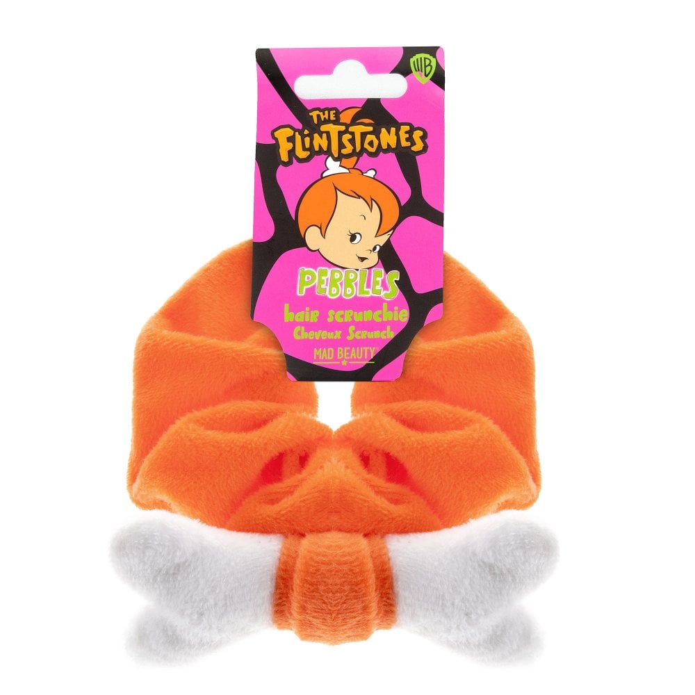 Shop Mad Beauty x Warner Brothers Pebbles Flinstones Hair Scrunchie - Premium Hairband from Mad Beauty Online now at Spoiled Brat 