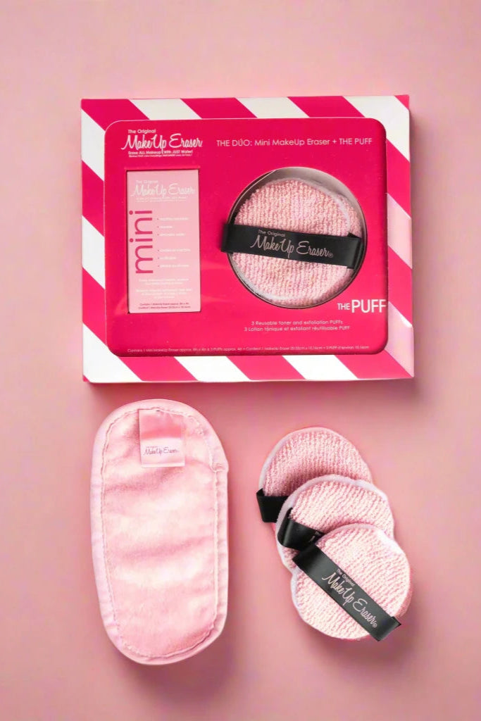 Shop Makeup Eraser Makeup Eraser the Duo: Mini MakeUp Eraser + the Puff | Holiday Gift Set online at Spoiled Brat