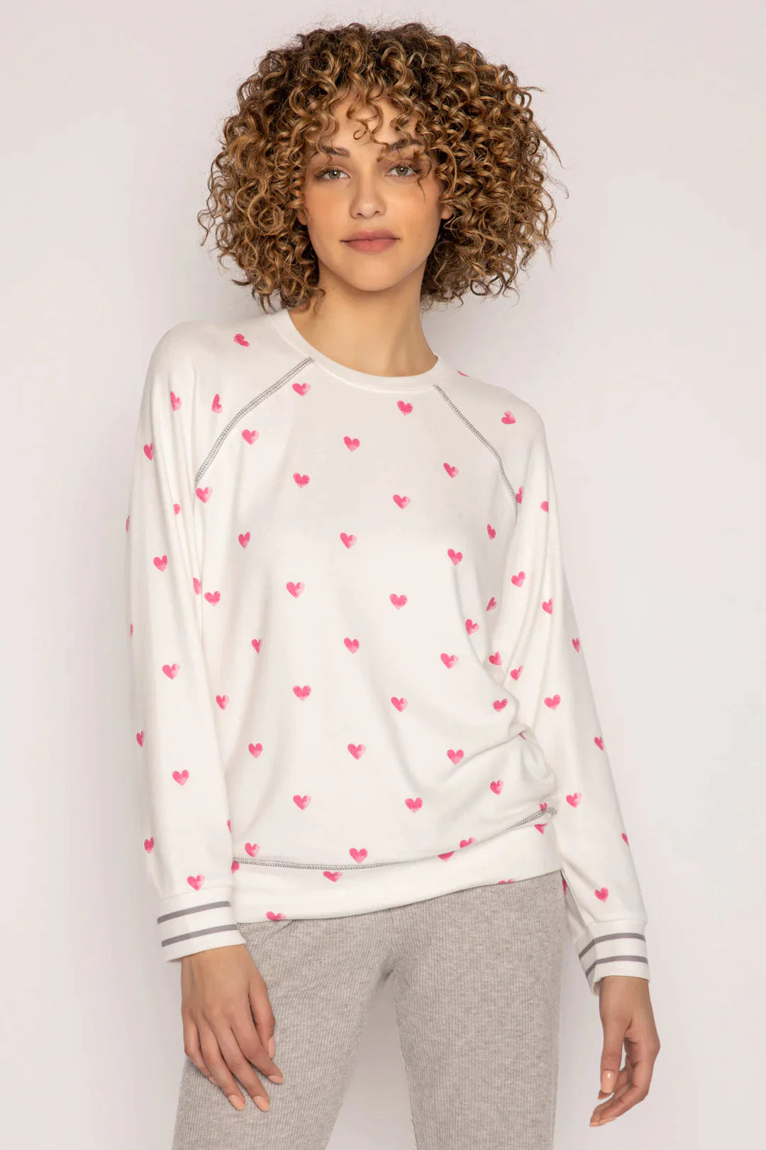 Shop PJ Salvage Bright Stars &amp; Brave Hearts PJ Top - Premium Sweater from PJ Salvage Online now at Spoiled Brat 