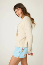 PJ Salvage Teddy Bear Graphic Snuggle Sweater