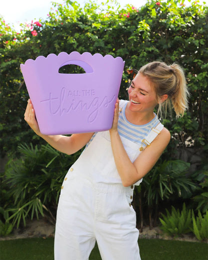 Shop Packed Party All The Things Lavender Jelly Tote Bag - Premium Tote Bag from Packed Party Online now at Spoiled Brat 