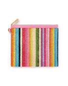 Packed Party Bring On The Fun Luxe Woven Rainbow Everything Pouch Bag Clutch Bag by Packed Party as seen on celebrities