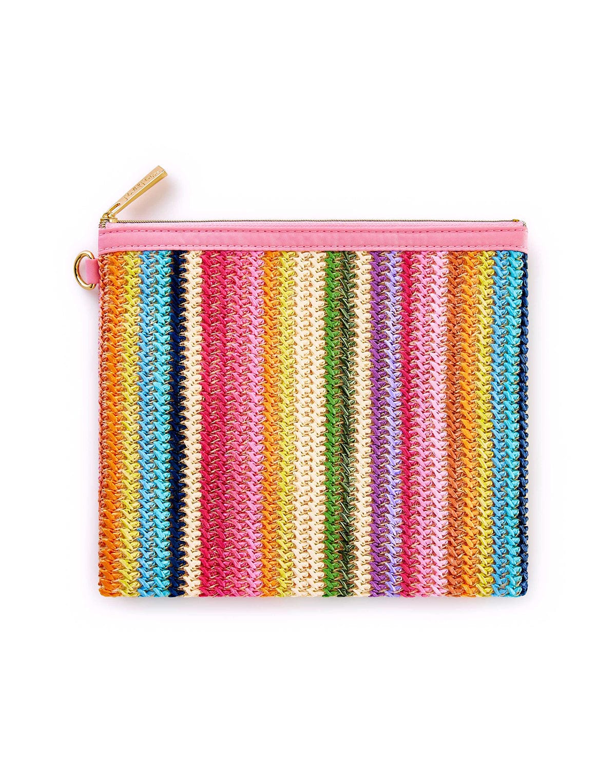 Shop Packed Party Packed Party Bring On The Fun Luxe Woven Rainbow Everything Pouch Bag online at Spoiled Brat