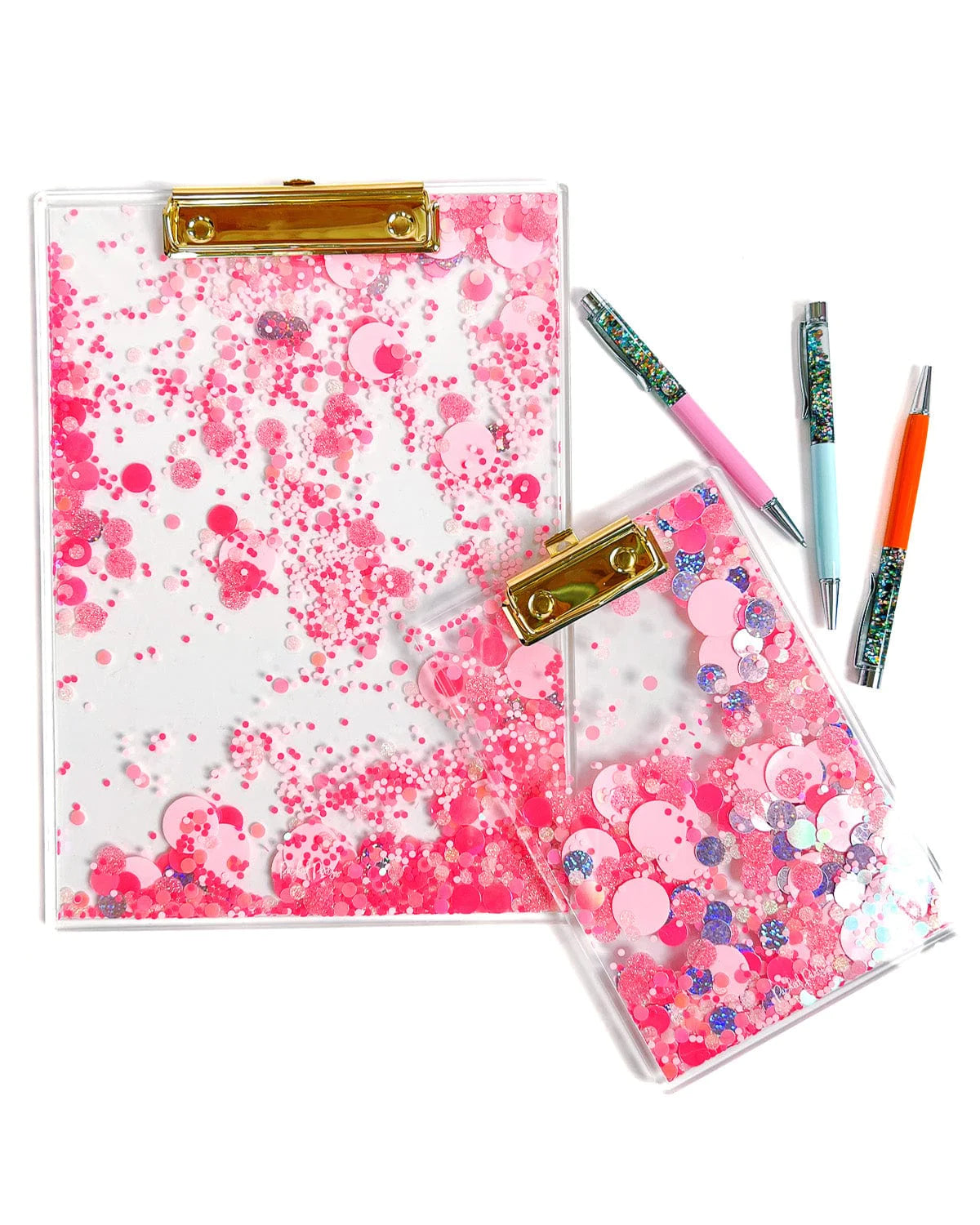 Shop Packed Party Pink Party Confetti Clear Clipboard (Mini) - Premium Stationary from Packed Party Online now at Spoiled Brat 