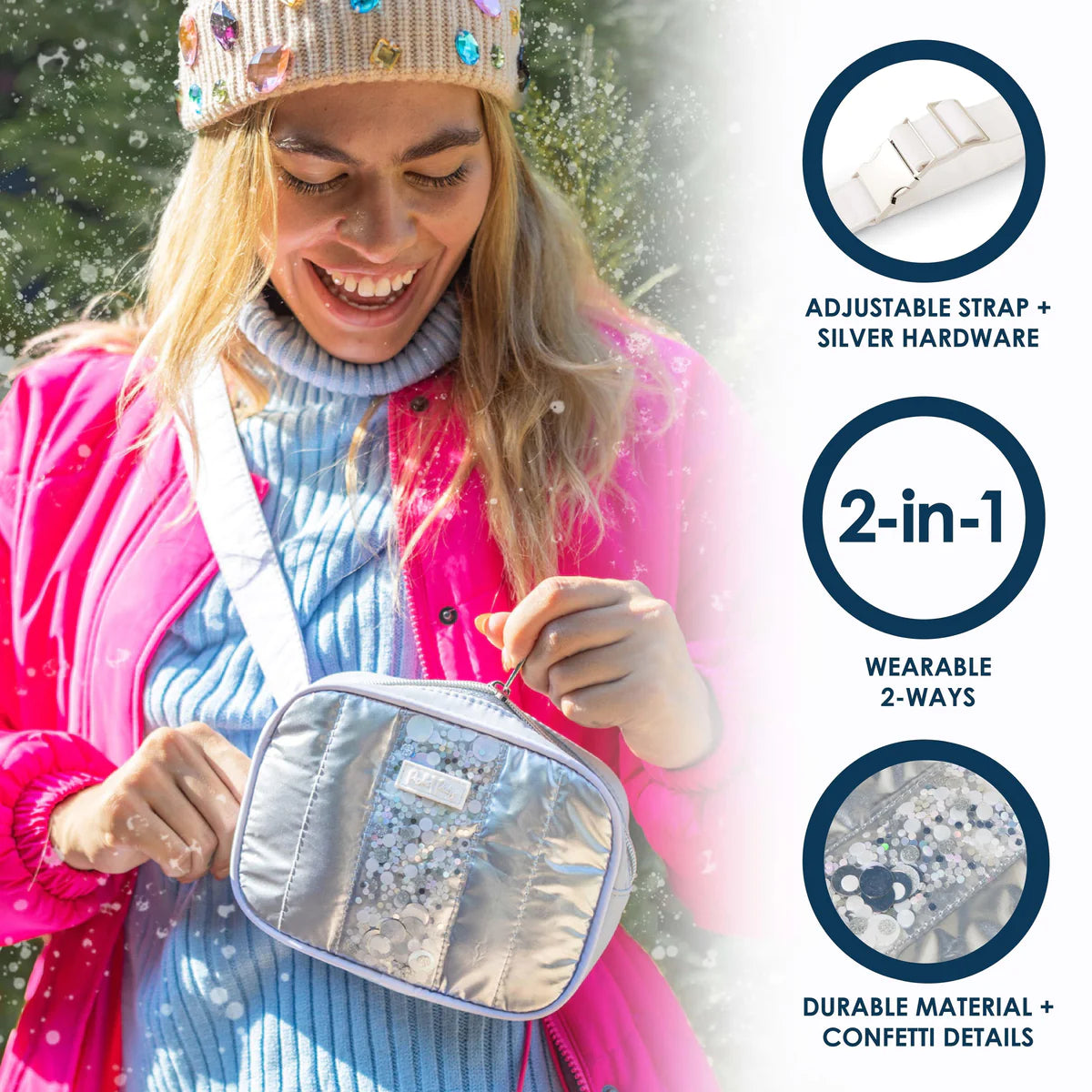 Shop Packed Party Packed Party Snow Much Fun Confetti Puffer Belt Bag online at Spoiled Brat