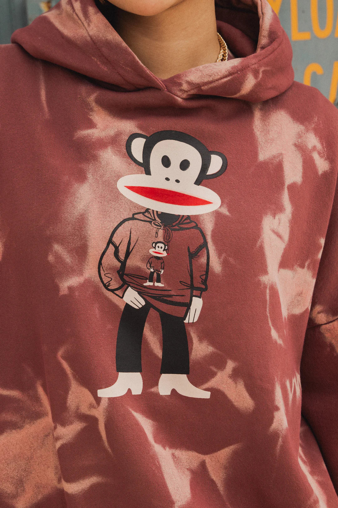 Shop Daisy Street Paul Frank x Daisy Street Spray Effect Julius Hoodie online at Spoiled Brat