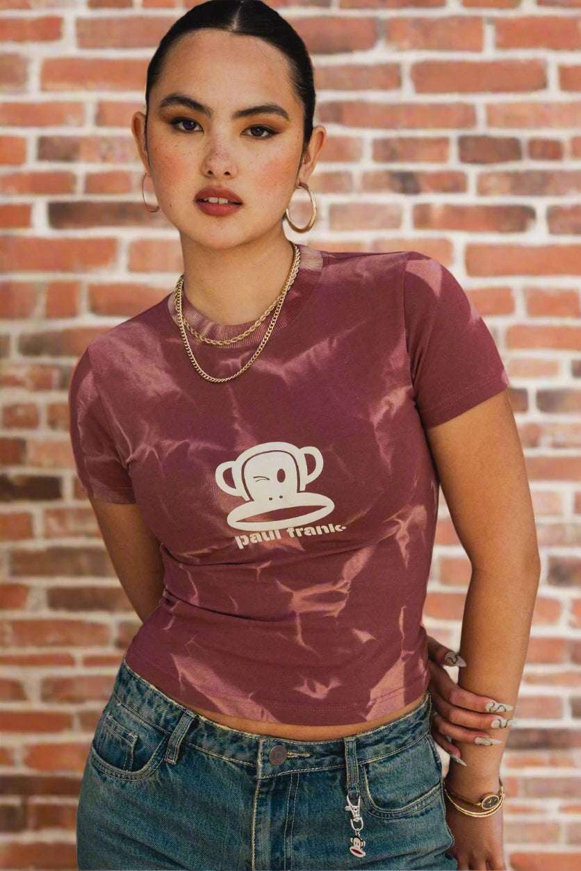 Paul Frank x Daisy Street Spray Effect Shrunken Tee T-Shirt by Daisy Street as seen on celebrities