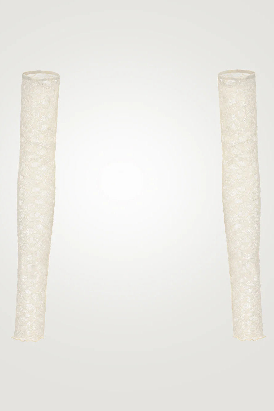 Two cylindrical glass vases with textured surfaces on a white background