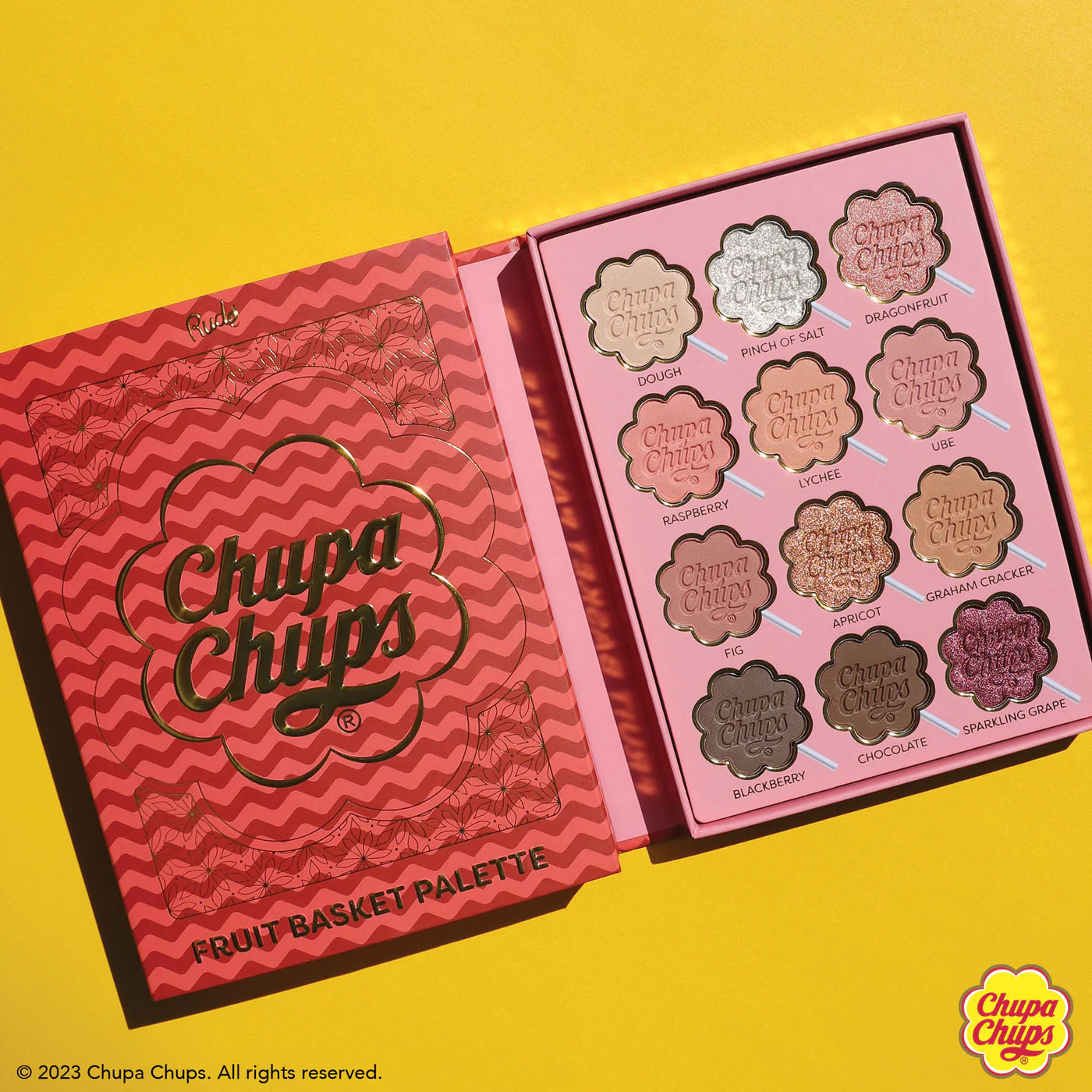 Shop Rude Cosmetics Chupa Chups Fruit Basket 12 Colour Palette - Premium Eyeshadow from Rude Cosmetics Online now at Spoiled Brat 