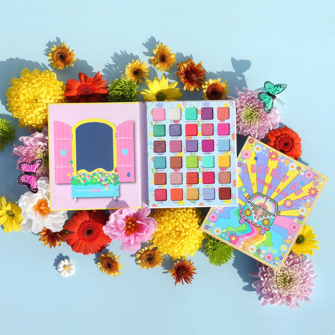 Rude Cosmetics Flower Child 30 Pressed Pigment and Shadows Palette