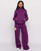 Samii Ryan Smiley® Purple Oversized Hoodie Hooded Sweatshirt by Samii Ryan as seen on celebrities
