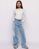 Samii Ryan x Smiley® Denim Jeans MOM Jeans by Samii Ryan as seen on celebrities