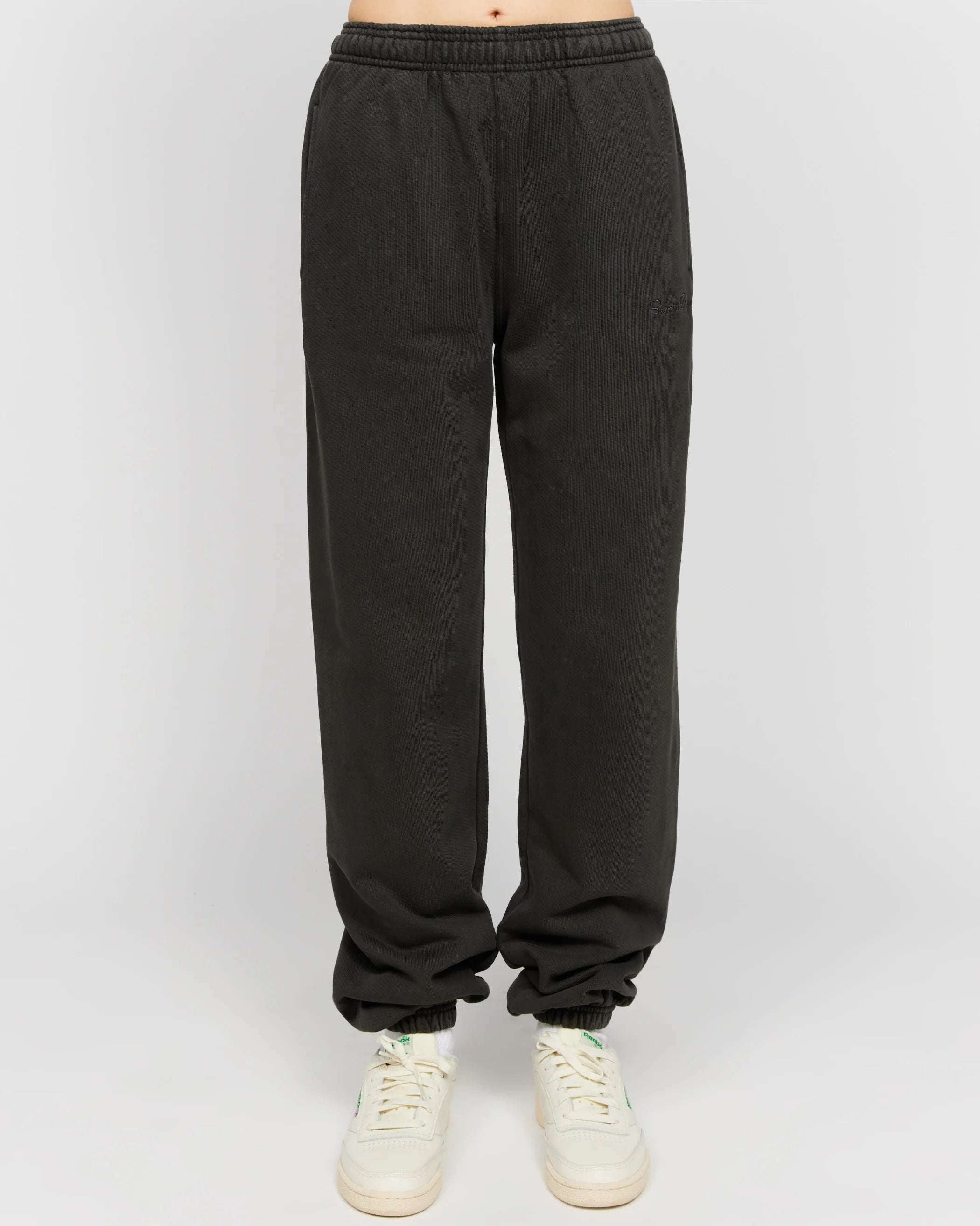 Samii Ryan Black Stone Wash Sweatpants Jogger Bottoms by Samii Ryan as seen on celebrities