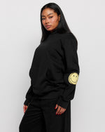 Shop Samii Ryan Samii Ryan Smiley® Black Oversized Hoodie online at Spoiled Brat