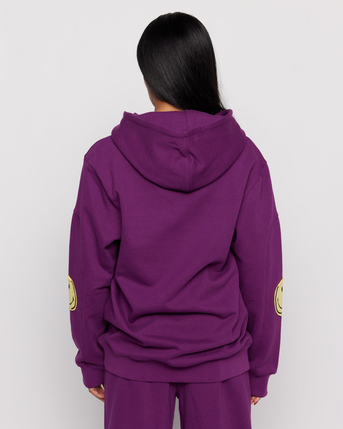 Shop Samii Ryan Samii Ryan Smiley® Purple Oversized Hoodie online at Spoiled Brat