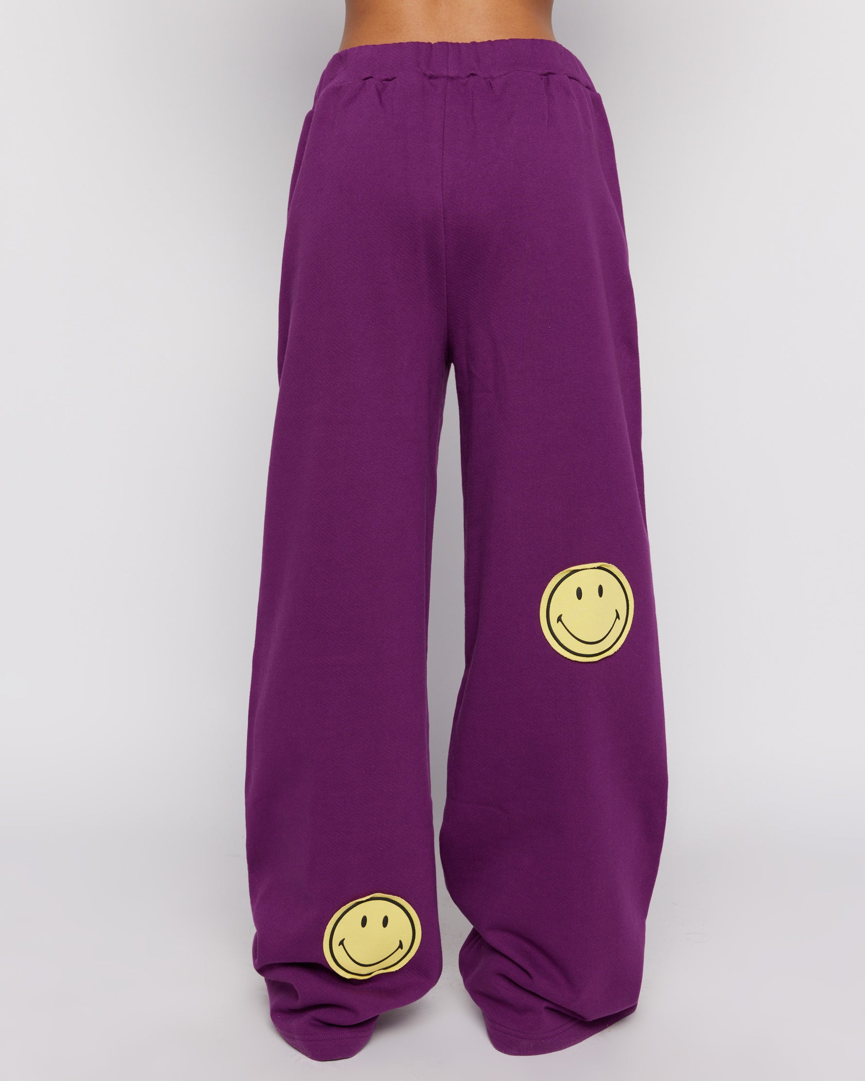 Shop Samii Ryan Samii Ryan Smiley® Straight Leg Purple Jogger Pants online at Spoiled Brat