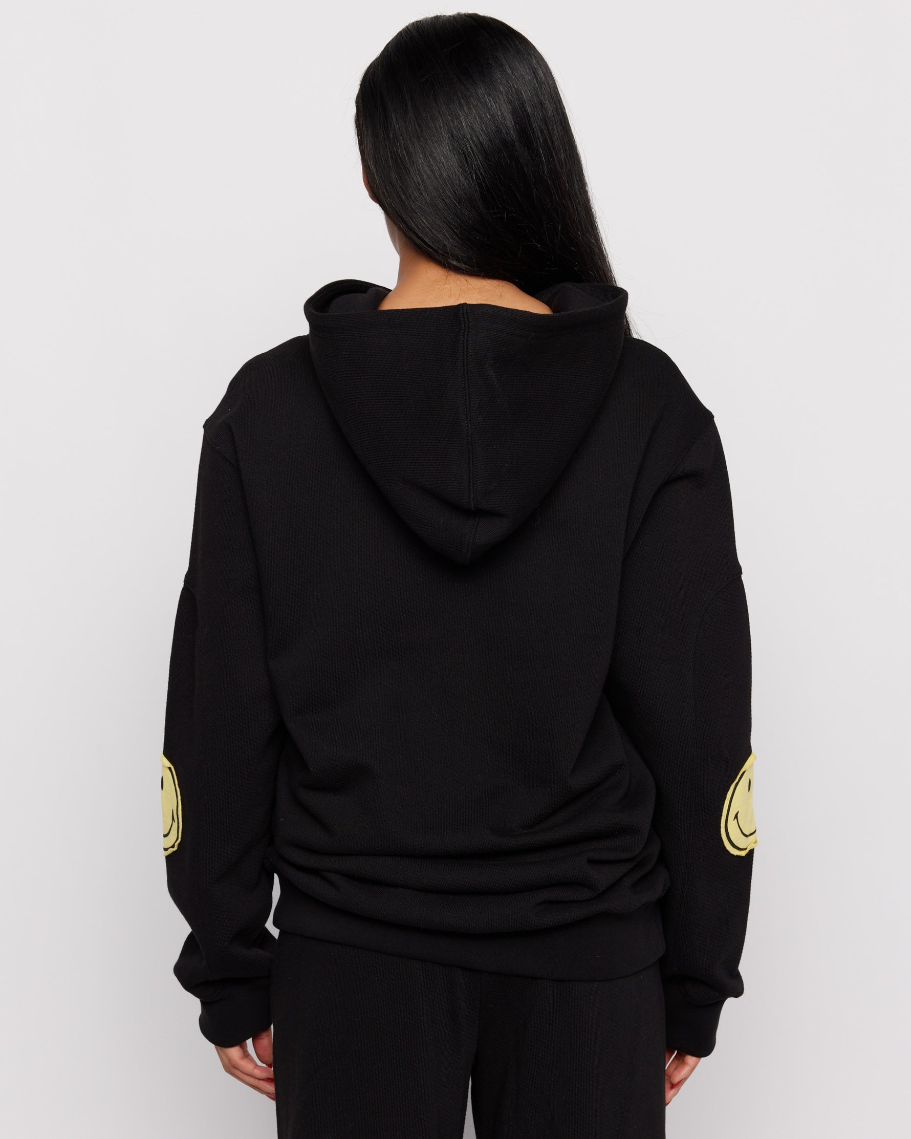 Shop Samii Ryan Samii Ryan Smiley® Black Oversized Hoodie online at Spoiled Brat