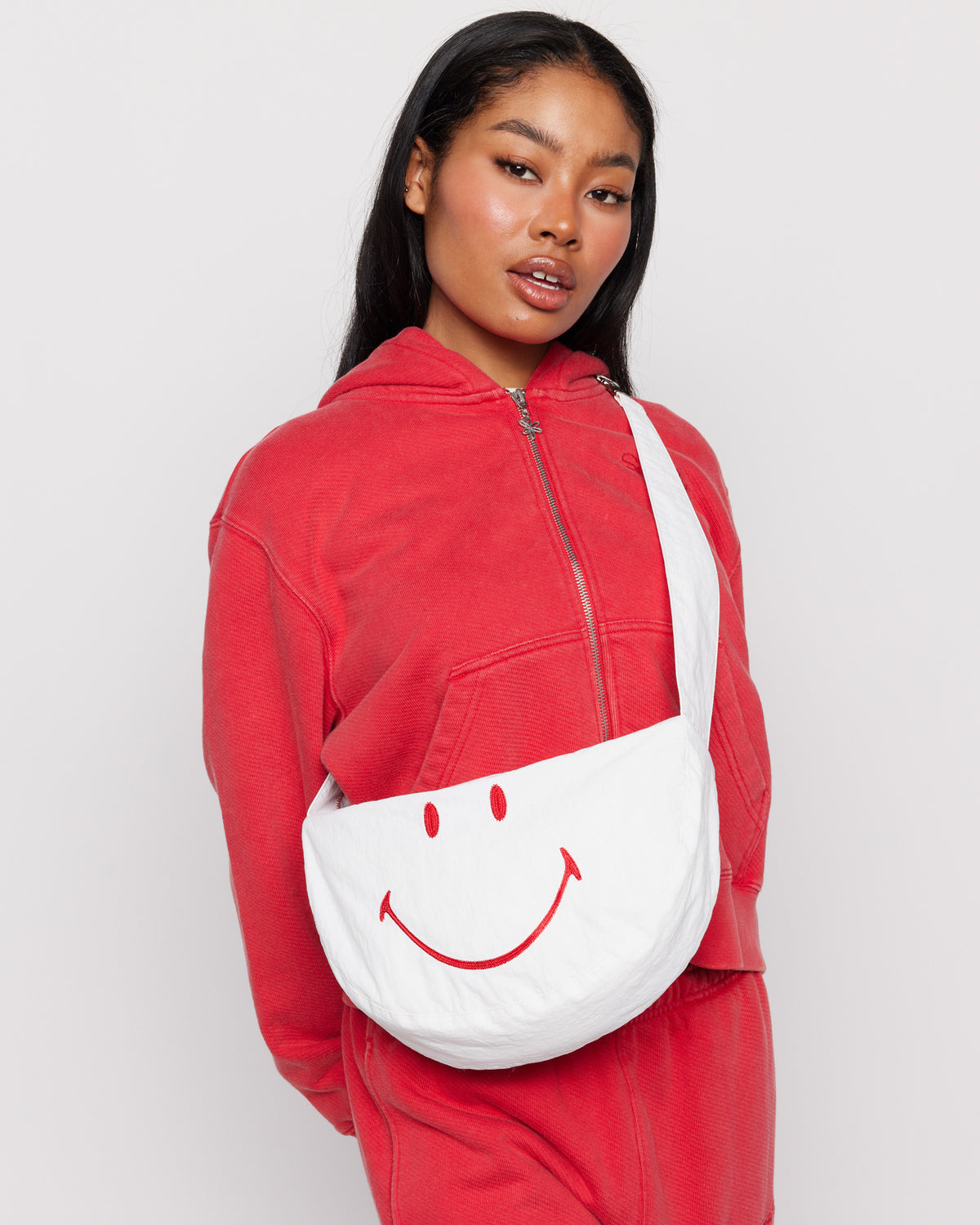 Shop Samii Ryan Samii Ryan x Smiley® Nylon Crossbody Bag online at Spoiled Brat