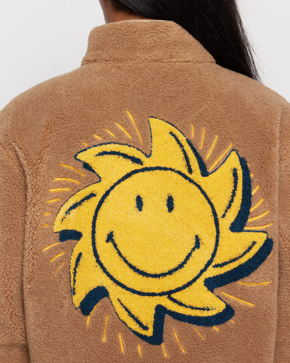 Shop Samii Ryan Samii Ryan Smiley® Sunshine Sherpa Jacket online at Spoiled Brat