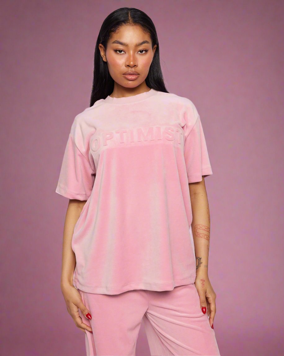 Shop Samii Ryan Samii Ryan Optimist Velour T-Shirt online at Spoiled Brat