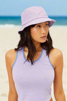 Frankies Bikinis Lilac JAX Bucket Hat Hat by Frankies Bikinis as seen on celebrities