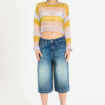 The Ragged Priest Dirty Wash Atomic Jorts Shorts Shorts by The Ragged Priest as seen on celebrities