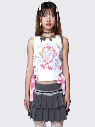 Shop Minga London x Ema Gaspar Bunny Lace Up Vest Top Online