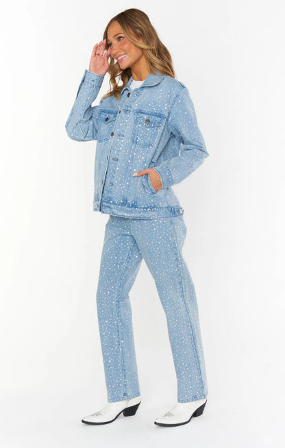 Shop Show Me Your Mumu Icon Embellished Jeans - Premium Jeans from Show Me Your Mumu Online now at Spoiled Brat 
