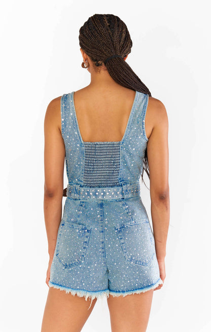 Shop Show Me Your Mumu Spears Crystal Embellished Romper - Premium Romper from Show Me Your Mumu Online now at Spoiled Brat 