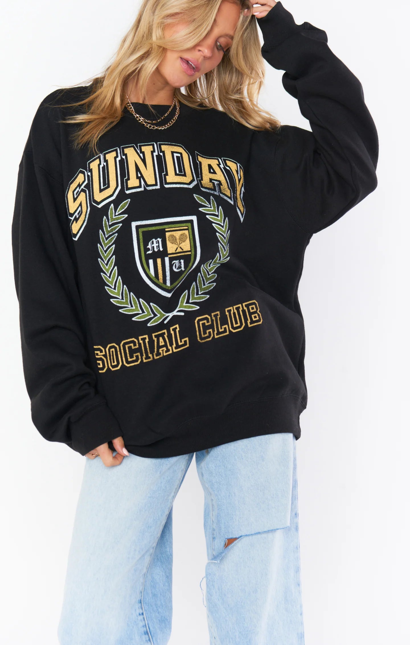 Shop Show Me Your Mumu Sunday Social Stanley Sweater - Premium Jumper from Show Me Your Mumu Online now at Spoiled Brat 