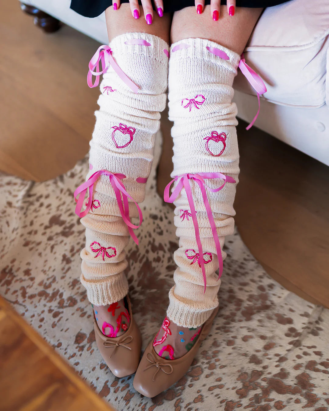 Shop Sock Candy Sock Candy Balletcore Ribbon Legwarmers as seen on Paris Hilton online at Spoiled Brat