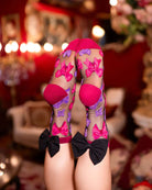 Sock Candy Big Bow Energy Black Sheer Crew Sock Socks by Sock Candy as seen on celebrities