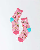 Sock Candy Retro Sweets Sheer Crew Sock Socks by Sock Candy as seen on celebrities