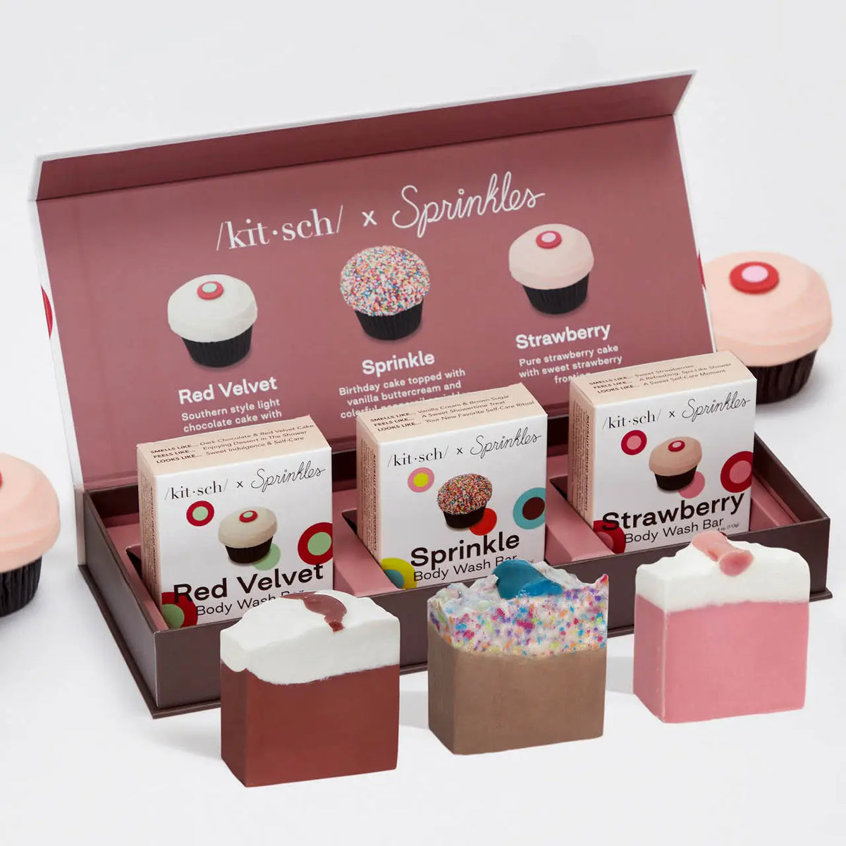 Shop Kitsch Sprinkles Cupcakes X Kitsch 3 Pc Body Wash Set online at Spoiled Brat