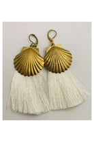 Suzywan DELUXE Sea Shells Tassel Mermaid Earrings Earrings by Suzywan DELUXE as seen on celebrities