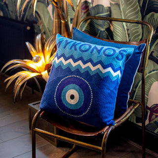 Shop The Pillow Drop Mykonos Handmade Pillow - Premium Gifts from The Pillow Drop Online now at Spoiled Brat 