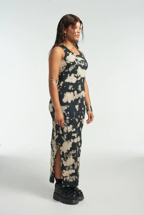Shop The Ragged Priest Burn Jersey Racer Back Maxi Dress - Premium Maxi Dress from The Ragged Priest Online now at Spoiled Brat 