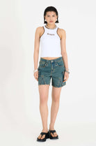 The Ragged Priest Dirty Wash Bondage Dad Shorts Shorts by The Ragged Priest as seen on celebrities