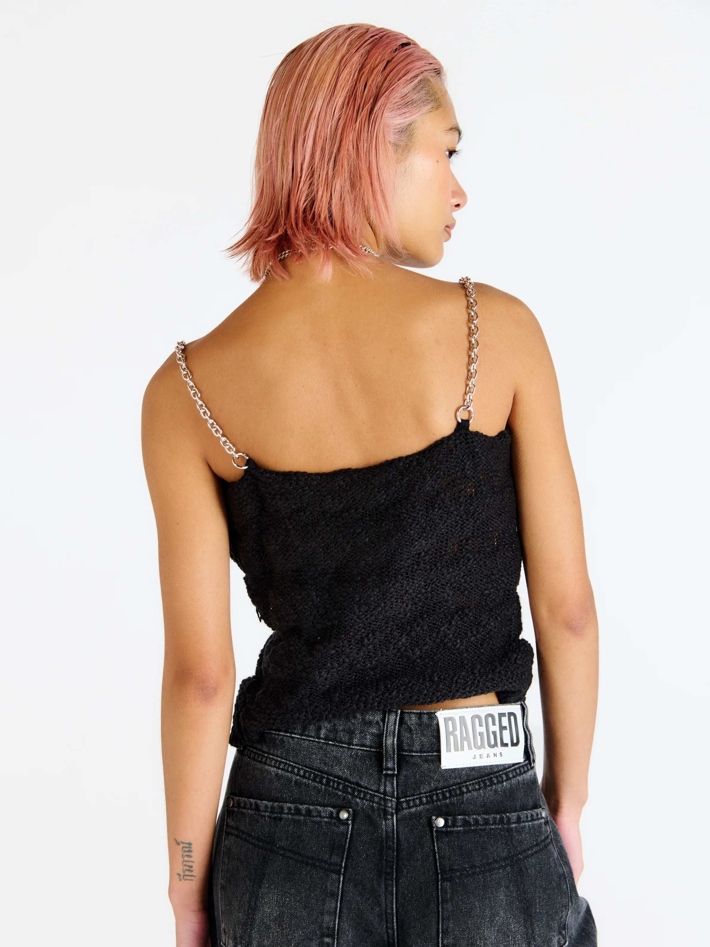 The Ragged Priest Jennifer Lace Knit Vest Top Vest Top by The Ragged Priest as seen on celebrities