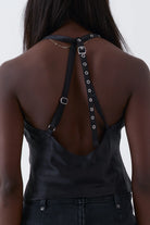 The Ragged Priest Raven Satin Chain Cami Top
