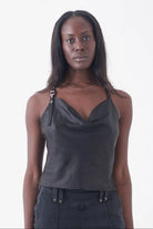 The Ragged Priest Raven Satin Chain Cami Top