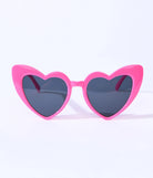 Unique Vintage x Barbie Hot Pink Heart Frame Sunglasses Sunglasses by Unique Vintage as seen on celebrities