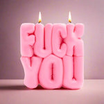 Shop Wavey Casa Wavey Casa FUCK You Pink Puffer Candle online at Spoiled Brat