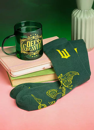 Wicked Elphaba Glass Mug and Socks Gift Set