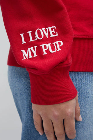 Shop Wildfox Love My Pup Cody Sweatshirt - Spoiled Brat  Online
