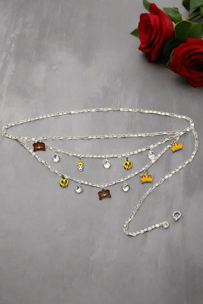 Shop Buckle Down Products Buckle Down Products Snow White Charm Chain Belt Belt for women – premium loungewear and festival fashion at Spoiled Brat