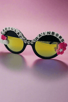 Shop Rad and Refined Rad & Refined Cadillac & Rainbows Statement Sunglasses Sunglasses for women – premium loungewear and festival fashion at Spoiled Brat