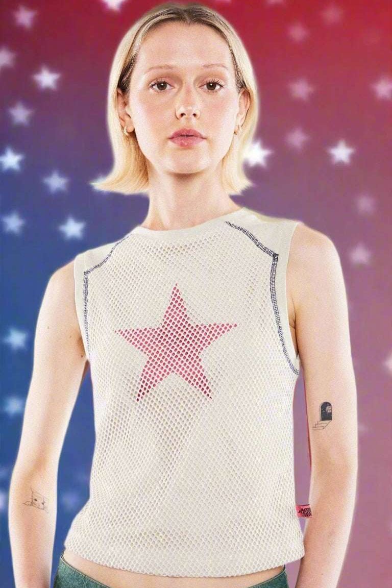 Shop Basic Pleasure Mode Basic Pleasure Mode Hayley Star Tank Top Tank Top for women – premium loungewear and festival fashion at Spoiled Brat